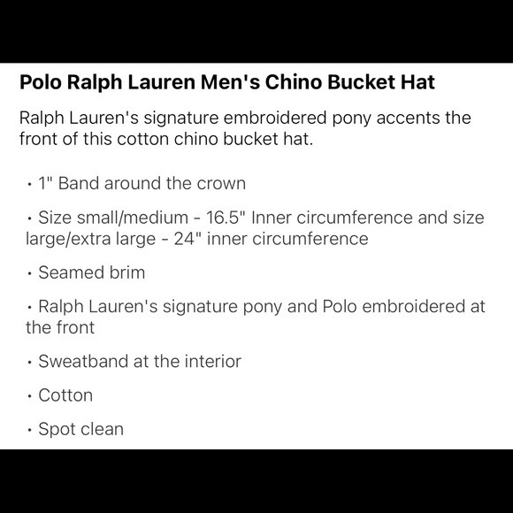 Mens POLO RL Bucket Hat - Picture 8 of 8